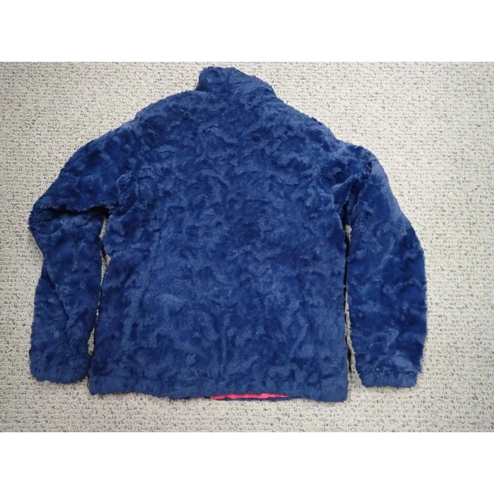 The North Face Reversible Jacket Girls Large‎ 14/16 Pink Navy Excellent Puffer